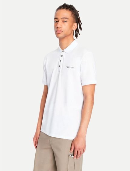 Polo Armani Exchange Regular Fit 8NZF80 Branca - Marca Armani Exchange