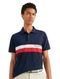 Polo Tommy Hilfiger Masculina Piquet Slim Colourblock Azul Marinho - Marca Tommy Hilfiger