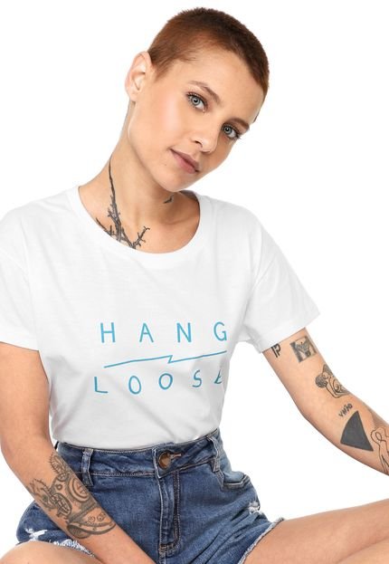 Camiseta Hang Loose Lettering Branca - Marca Hang Loose