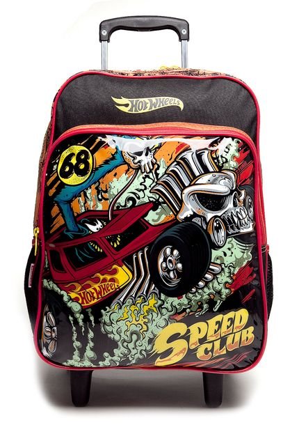 Mochila de Rodinhas Sestini Hot Wheels 17M Plus G Infantil Laranja - Marca Sestini