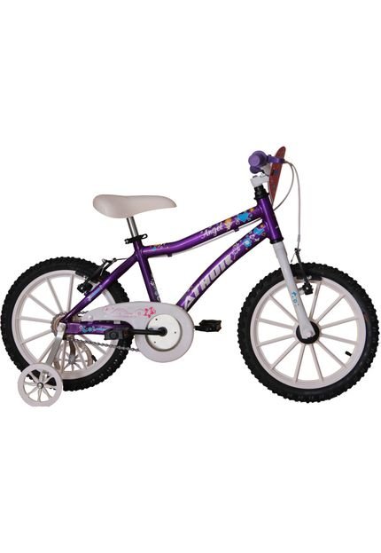 Bicicleta infantil Aro 16 Alumínio Angel Feminina Violeta Athor Bike - Marca Athor Bikes