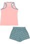 Pijama Mundo do Sono Curto Menina Rosa/Verde - Marca Mundo do Sono
