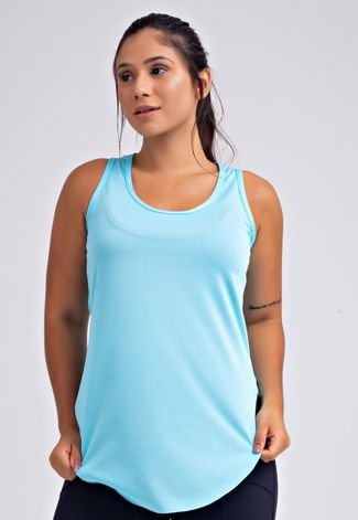 Regata Feminina Dry Fit Camiseta Fitness Tapa Bum Bum Longline Academia