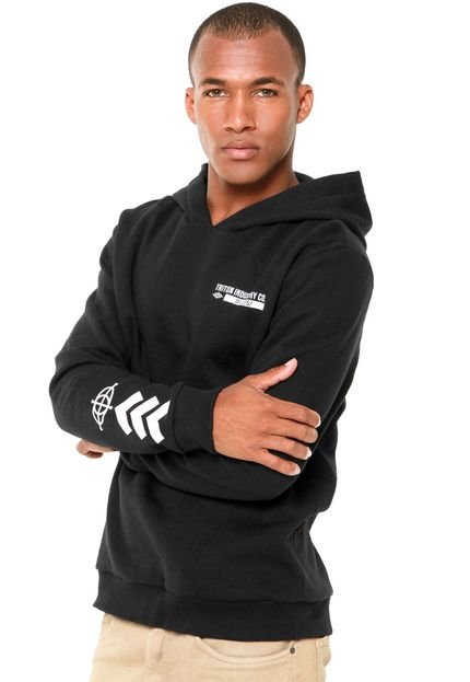 Moletom Fechado Triton Fleece Preta - Marca Triton