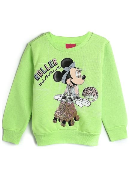 Blusa Disney Infantil Roller Minnie Verde - Marca Disney