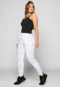 Calça Jogger MVB Modas Cintura Alta Veludo Molhado Branco - Marca Mvb Modas