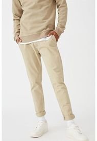 Pantalón Cotton On Skinny Stretch Chino Beige - Calce Skinny