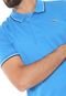 Camisa Polo Lacoste Reta Listrada Azul/Branca - Marca Lacoste