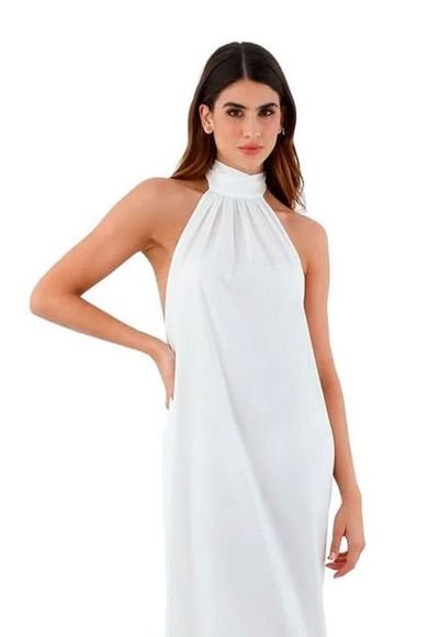Vestido Largo Marfil Para Mujer Brett Mercedes Campuzano - Compra Ahora | Dafiti