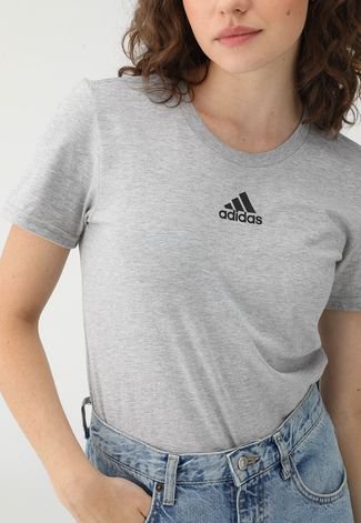 Camiseta adidas Sportswear Logo Cinza