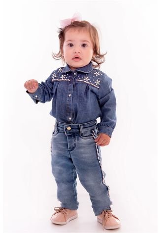 Body Mrx Jeans Bebe Azul Compre Agora Dafiti Brasil