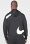 Blusa de Moletom Aberta Nike Sportswear Swoosh Fz Ft Hoodie Preto - Marca Nike Sportswear