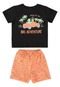 Conjunto Camiseta e Bermuda Infantil Menino Guloseima Preto - Marca GULOSEIMA