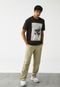 Camiseta John John Reta Estampada Marrom - Marca John John