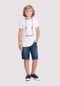 Bermuda Jeans Infantil Menino Jogger com Cadarço - Marca Alakazoo