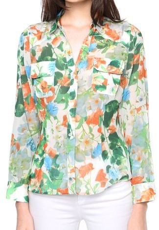 Camisa Aishty Floral Bege