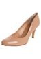 Scarpin Raphaella Booz Salto Alto Bico Redondo Bege - Marca Raphaella Booz