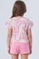 Conjunto Infantil Menina Blusa Estampado Geométrico Colorittá Rosa - Marca Colorittá