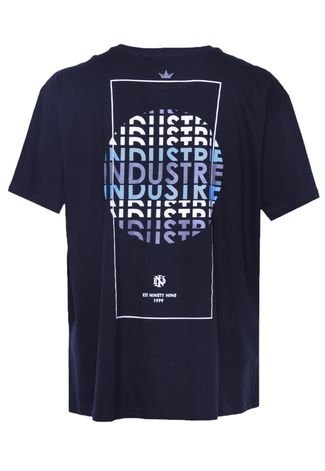 Camiseta Manga Curta Industrie Estampada Azul-Marinho