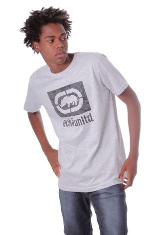 Camiseta Ecko Estampada Cinza Mescla