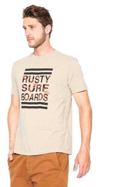 Camiseta Rusty Line Bege - Marca Rusty