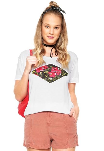 Camiseta Hang Loose Flores Branca - Marca Hang Loose