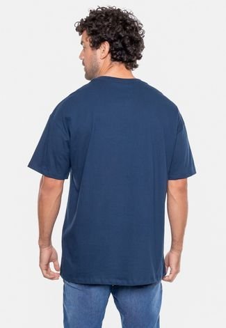 Camiseta Fatal Oversize Flame Marinho Navy Hipnose