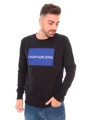 Moletom Calvin Klein Jeans Masculino Hoodie Box Logo Preto - Marca Calvin Klein