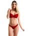 Conjunto IMI Lingerie Com Bojo Em Microfibra E Renda Fio Duplo Dafne Vermelho - Marca IMI LINGERIE