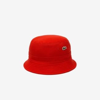 Chapéu masculino Lacoste em algodão orgânico Vermelho