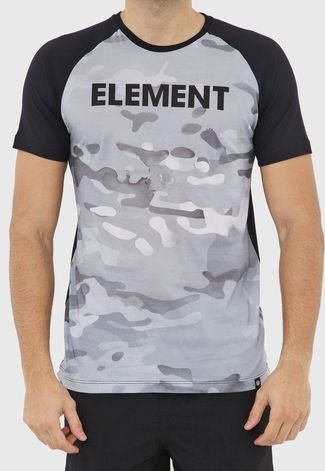 Camiseta Element Snow Camo Raglan Azul