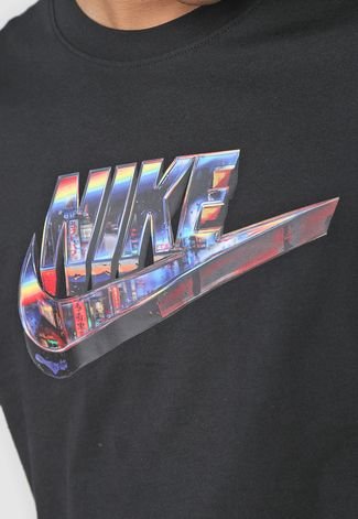 Camiseta Nike Sportswear Worldwide Preta