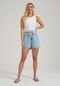 Shorts Jeans Mommy com Cinto Estampado - Marca Lunender