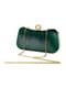 Bolsa Clutch Liage Festa Veludo Pedraria Brilhante Strass Perola e Metal Dourada e Verde Musgo Escuro Militar - Marca Liage