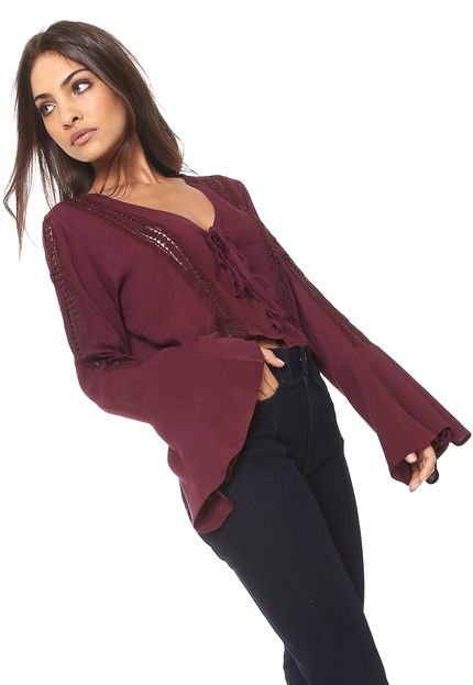 Blusa Cropped Fiya Lady Lese Roxa - Marca Fiya Lady