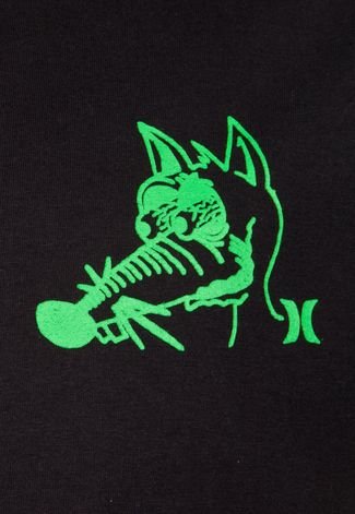 Camiseta Hurley Infantil Surf Rat Preta