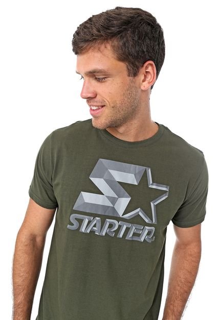 Camiseta Starter Logo Geométrico Verde - Marca S Starter