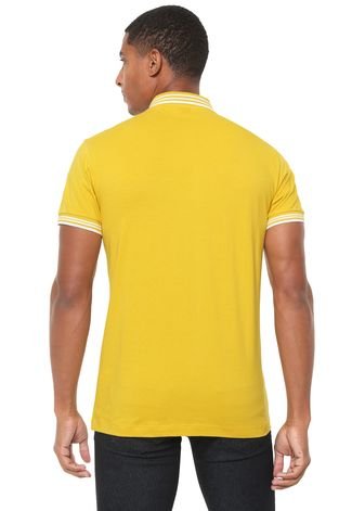 Camisa Polo Colcci Reta Brasil Amarela