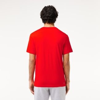 Camiseta esportiva ultra-seca com estampa crocodilo Vermelho