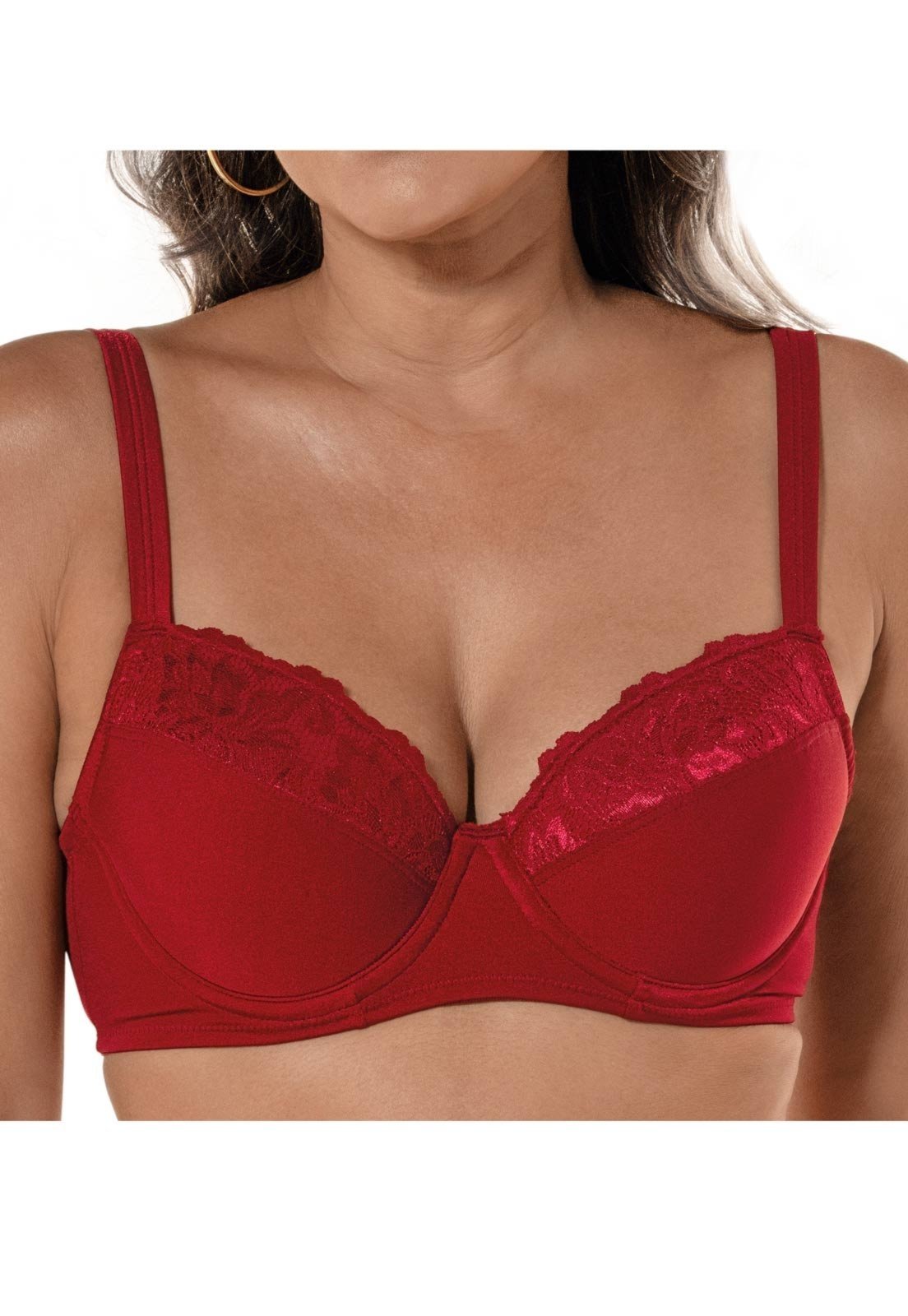 Sutiã Barínya DeMillus 65307 Carmim  Vermelho - Marca Demillus