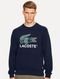 Moletom Lacoste Masculino Crewneck Classic Fit Cotton Fleece Logo Azul Marinho - Marca Lacoste