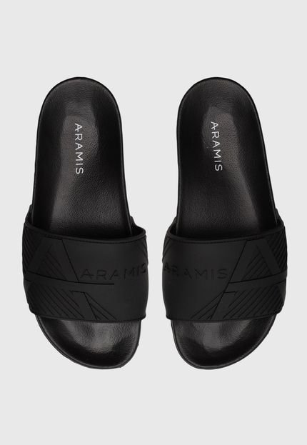 Chinelo Slide Aramis Logo Preto - Marca Aramis