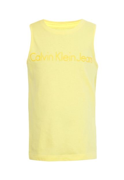 Regata Calvin Klein Kids Logo Amarela - Marca Calvin Klein Kids