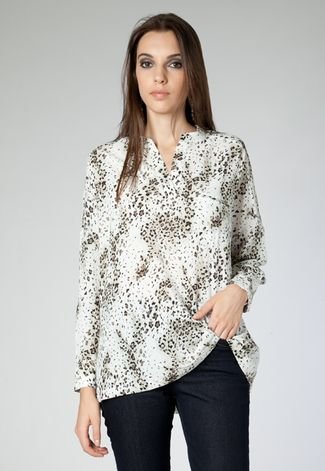 Camisa Canal Print Off-white