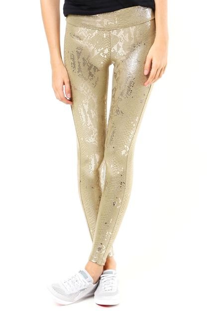 Calça Mulher Elástica Foil Dourada - Marca Mulher Elastica