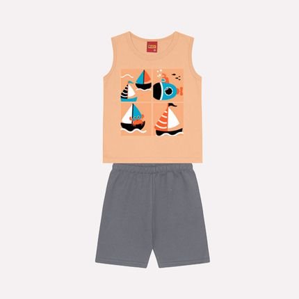 Conjunto Infantil Menino Kyly Laranja - Marca Kyly