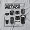 Camiseta Feminina Camera Weapons - Mescla Cinza - Marca Studio Geek 