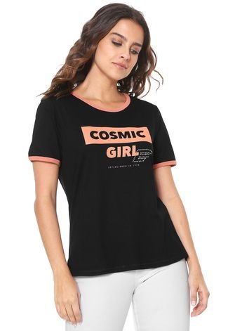 Camiseta Ellus Cosmic Girl Preta