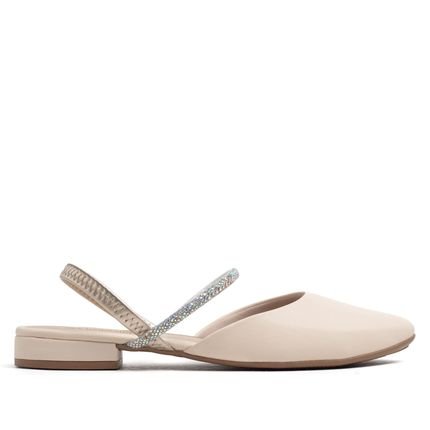 Sapatilha Slingback Feminina Mississipi Rasteira Bege - Marca Mississipi