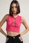Regata Cropped Forever 21 Lace Up Luvas Pink - Marca Forever 21
